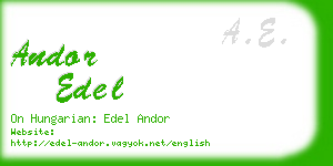 andor edel business card